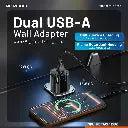 شاحن حائط بورودو 12W متعدد الأجهزة مع مقبس AC - أسود | Porodo 12W Multi-Device Wall Charger with AC Black