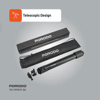 حامل كاميرا قابل للطي Porodo من الألمنيوم - Flexible Foldable Tripod Stand