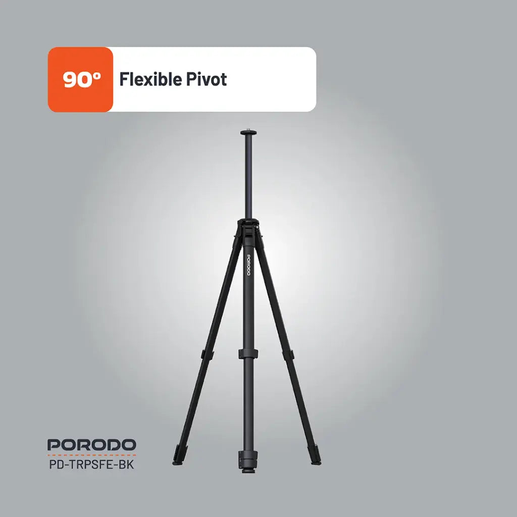 حامل كاميرا قابل للطي Porodo من الألمنيوم - Flexible Foldable Tripod Stand