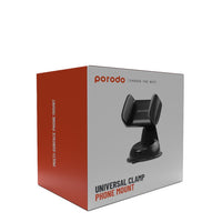 Porodo Universal Clamp Phone Mount - Black | حامل هاتف بورودو العالمي بمشبك - أسود