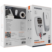 Porodo 1600DPI Wireless Mouse with Card Reader | ماوس بورودو لاسلكي 1600DPI مع قارئ بطاقات