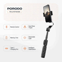 مثبت كاميرا جيمبال بورودو كوادبيس - أسود | Porodo QuadBase Gimbal Stabilizer - Black