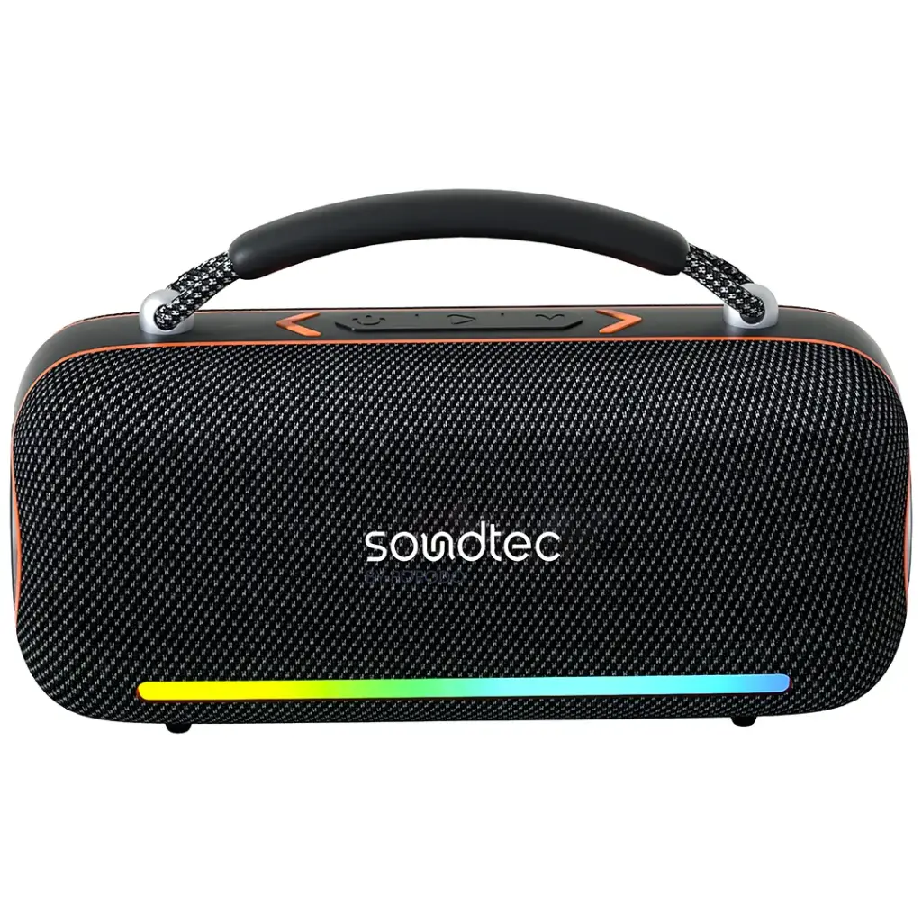 سبيكر بورودو ساوندتيك سونيفاي اللاسلكي المحمول 60W مقاوم للماء - أسود | Porodo Soundtec Sonify Portable Wireless Speaker 60W IPX5 - Black