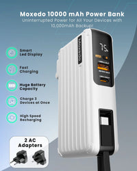 Moxedo Porta-Go 10,000mAh - two travel adapters UK and EU