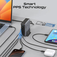 Promate PowerBase-GaN285 محطة شحن GaNFast مع حامل مكتبي