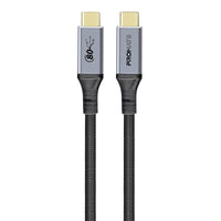 Promate PowerBolt5-80G Black 80Gbps USB4 cable with 240W PD support - main view