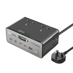 Promate PowerBrix-160 محطة شحن 160 واط بأربعة مقابس كهربائية - صورة أمامية
