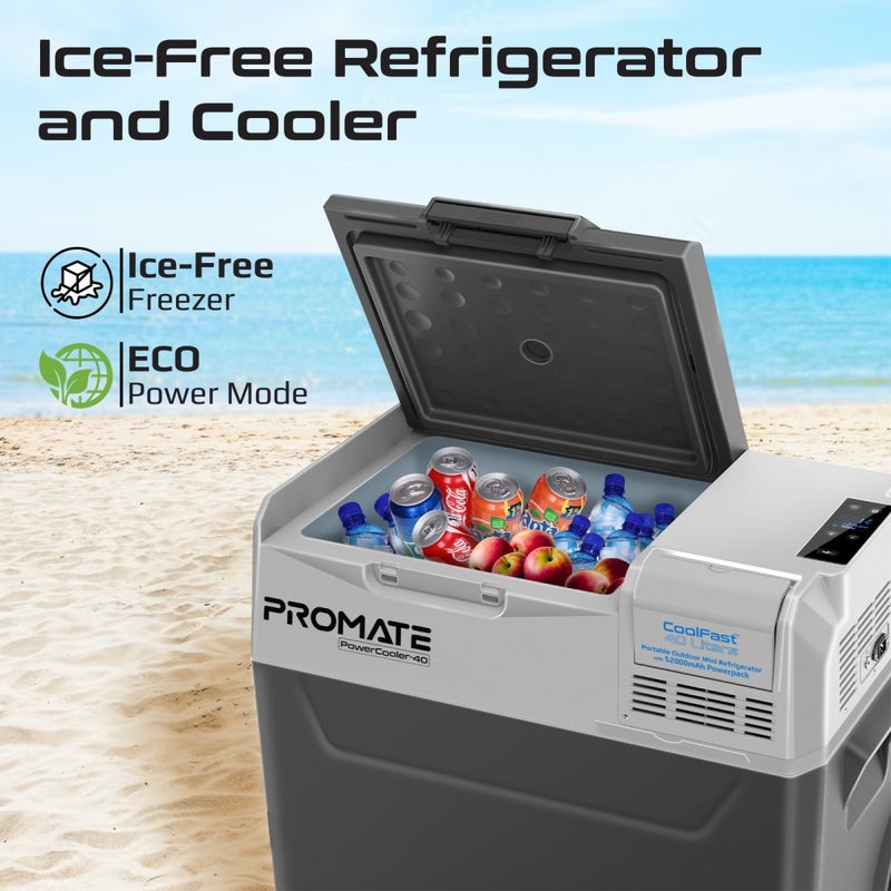 Promate PowerCooler-40 portable refrigerator - angle view