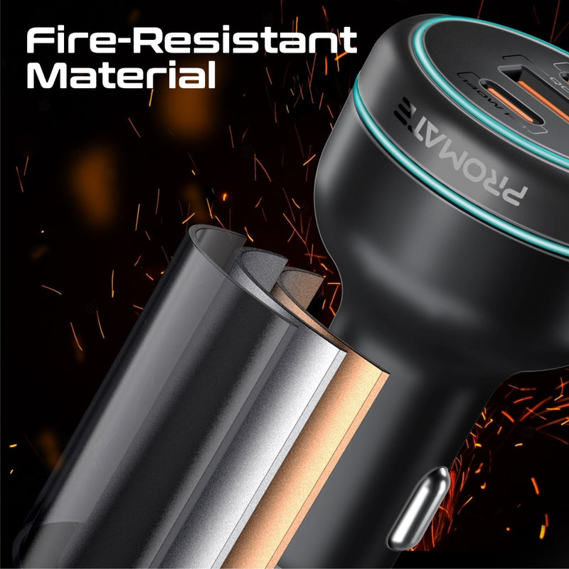 Promate PowerDrive-230 شاحن سيارة 230 واط أثناء الاستخدام