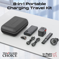 Promate PowerGear-Pro 7-in-1 Travel Kit 20000mAh Power Bank Black-Contents