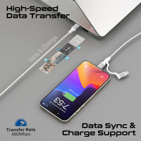 Promate PowerLink-CCi White 1.2m multi-device charging cable full length