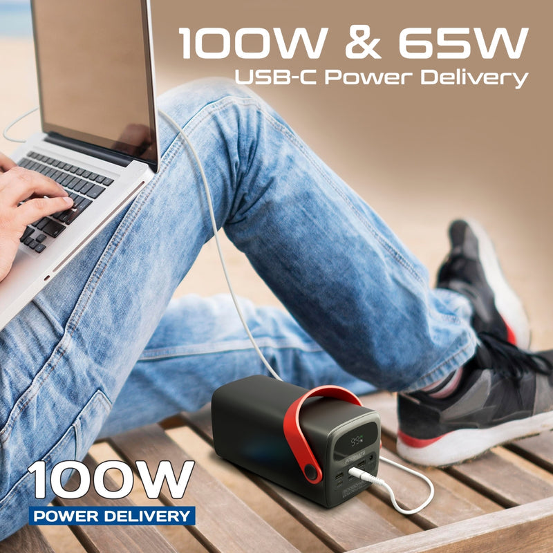 Promate PowerMine-80Pro Portable Power Station 80000mAh 100W LiFePO4-Ports
