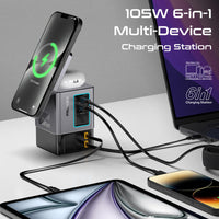 Promate PowerSync-105 كيبل USB-C 65 واط وكيبل لايتننج مدمجان