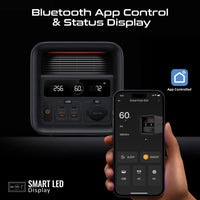 Promate PowerTank-600 power station with 15W wireless charging pad and solar XT60 input
