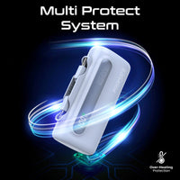 Promate PowerUp-Duo Mini Power Bank 5000mAh Foldable Connectors Blue-LED Display
