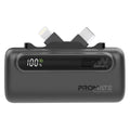 باور بانك بروميت باور أب ديو المصغّر بموصّلي USB-C و Lightning قابلين للطي - أسود | Promate PowerUp-Duo Ultra-Compact Power Bank with Dual Foldable USB-C & Lightning Connectors - Black