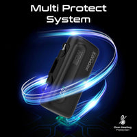 Promate PowerUp-Duo Mini Power Bank 5000mAh Foldable Connectors Black-LED Display