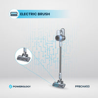 باورولوجي مكنسة كهربائية لاسلكية مع شاشة عرض HD وبطارية قابلة للفصل - رمادي غامق | Powerology Cordless Vacuum Cleaner with HD Display & Detachable Battery – Dark Grey.