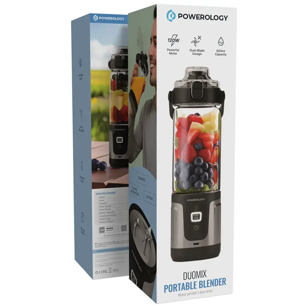 Powerology Duomix Portable Blender | خلاط محمول باور أولوجي دوميكس