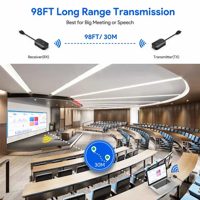 Adaptora Neynikkirina HDMI ya Bêtêl a Powerology bi Kabloya USB-C, Full HD 1080P - Reş