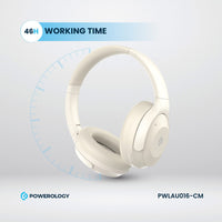سماعة باورولوجي Hybrid ANC اللاسلكية بتشغيل حتى 46 ساعة | Powerology Hybrid ANC Headphones – Up to 46H Playtime.