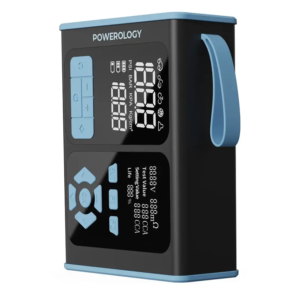 Powerology Jump Starter, Air Inflator & OBD II Car Fault Diagnosis Tool | بور أولوجي - جهاز تشغيل السيارة وضخ الهواء وتشخيص أعطال OBD II