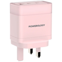 شاحن باورولوجي Lunex PD 65 واط USB-C شحن سريع – محول طاقة عالي للأجهزة واللابتوب | Powerology Lunex Series 65W PD Fast Charging USB-C Adapter