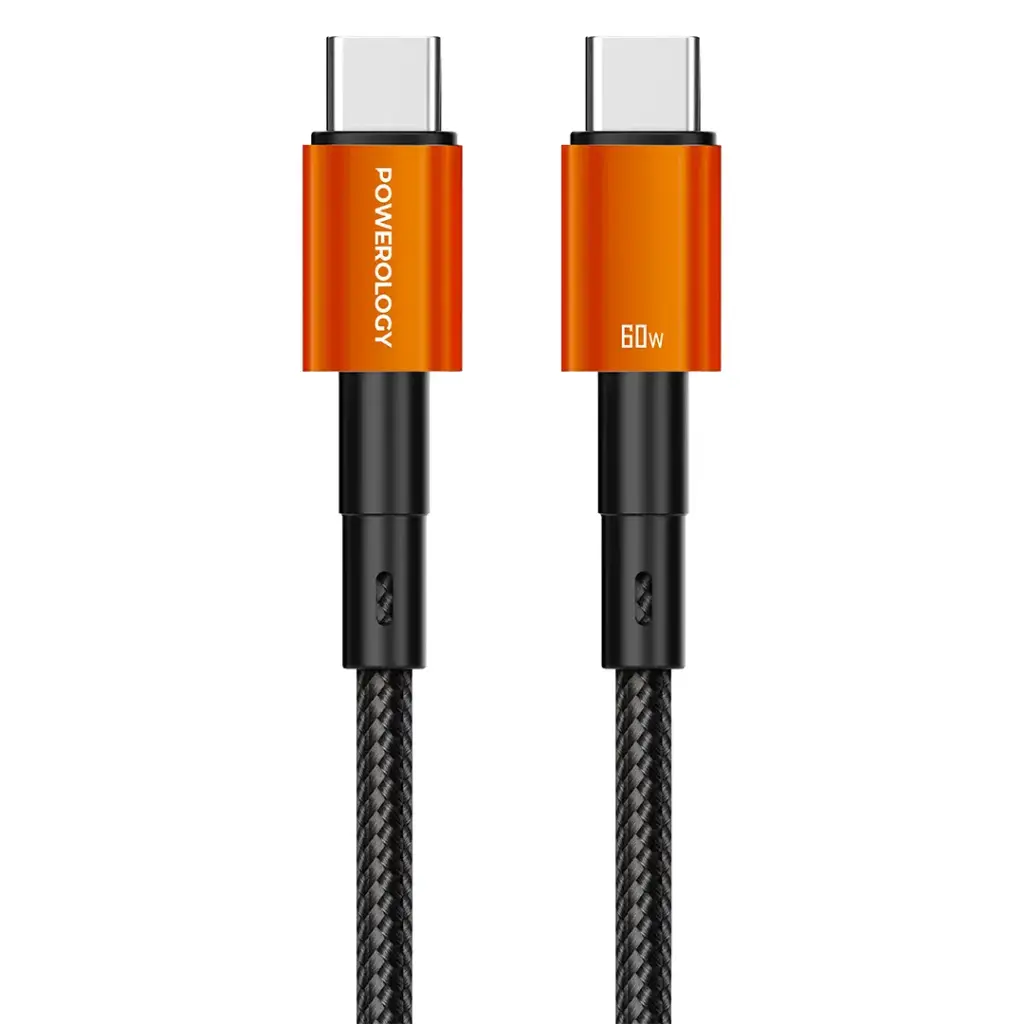 Powerology Nirvano 5-In-1 Power Travel Kit - Black/Orange | طقم سفر باور 5 في 1 من باورولوجي نيرفانو
