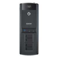 محول الطاقة للسيارة من باورولوجي, متعدد المنافذ بقدرة 500 واط مع منفذين يو اس بي سي | Powerology 500W Universal Multi-Port Car Inverter with Dual USB-C Output