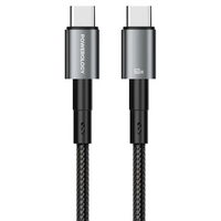 محول باورولوجي كيو إكس 45 واط غان المدمج مع كابل تايب سي | Powerology QX 45W Single Port GaN Adapter with C to C Cable