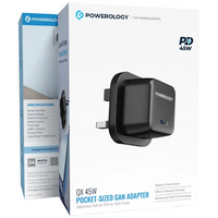 Powerology QX 45W Pocket-Sized GaN Adapter | محول شحن GaN مدمج 45 واط
