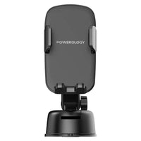 حامل هاتف سيارة باورولوجي رافن بقفل أوتوماتيكي - أسود | Powerology Raven Auto-Clamping Car Phone Mount - Black