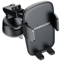 حامل هاتف سيارة باورولوجي رافن بقفل أوتوماتيكي - أسود | Powerology Raven Auto-Clamping Car Phone Mount - Black