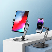 حامل باوروجي الذكي للآيباد والتابلت - أسود | Powerology iPad/Tablet Auto Clamping Stand 500mAh - Black