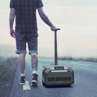 مولد طاقة محمول باورولوجي مع عجلات بقدرة 2500 واط - اسود | Powerology Portable Trolley Type Power Generator 2500W – Black