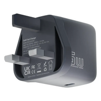 محول باورولوجي VoltFlow 45 واط USB-C مع شاشة TFT – شحن سريع ذكي | Powerology VoltFlow 45W Type-C Adaptor with TFT Screen Grey