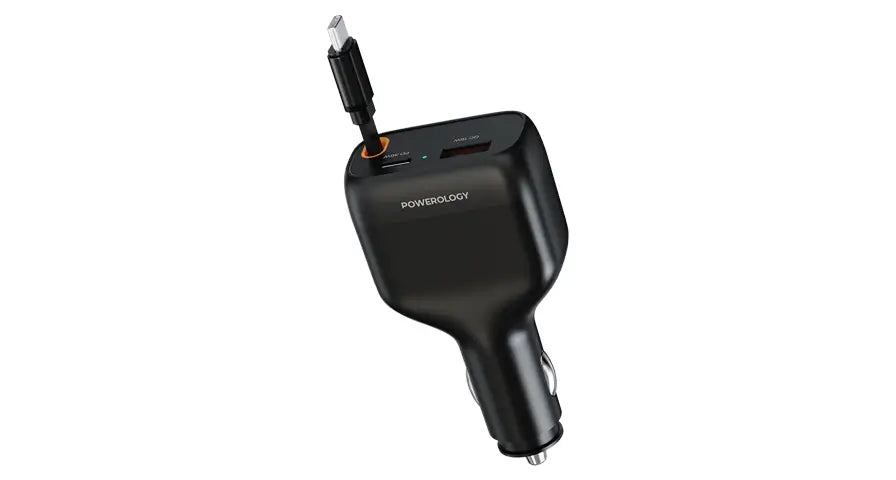 Powerology Cyber 81W Retractable Car Charger