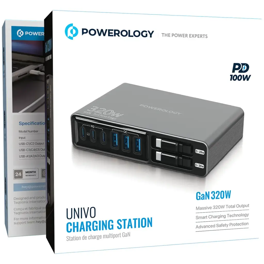 Powerology Univo Charging Station 320W GaN