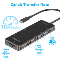 Promate PrimeHub-Go connected to a laptop