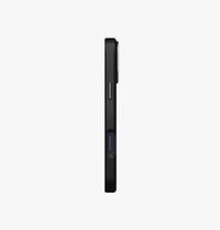 UNIQ Lyden premium leatherette case for iPhone 17 Pro Max Black - aluminium side buttons