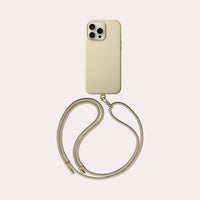 UNIQ Coehl Muse leatherette case with strap for iPhone 16 Pro Max Cream