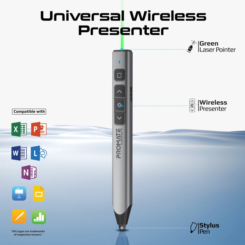 Promate ProPointer-S green laser presenter - angle view