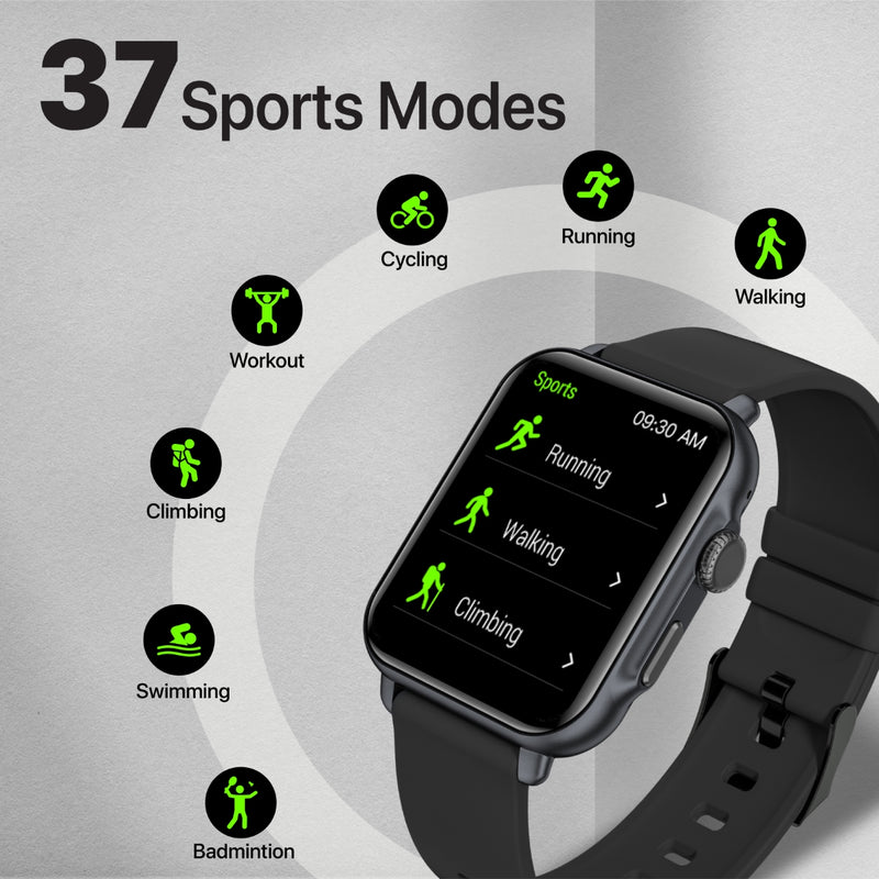 Promate ProWatch-B18 Smartwatch 1.8 inch IP68 Handsfree Graphite-Display