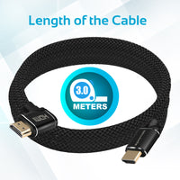 Promate ProLink4K1-300 connected behind a wall-mounted TV