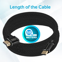 Promate ProLink4K1-500 connected behind a wall-mounted TV