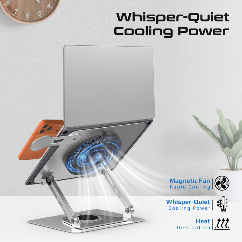 Promate DeskMate-8 cooling stand - angle view