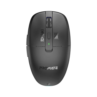 Promate Flixi Black dual-mode wireless mouse - main view