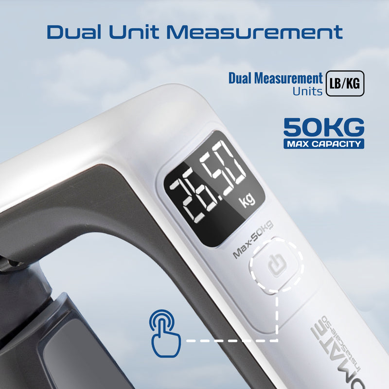 Promate InstaScale-50 White compact travel scale in hand