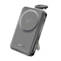 باور بانك بروميت مافريكس 3 لاسلكي MagSafe بسعة 10000 مللي وحامل مدمج - أسود | Promate Mavrix-3 Ultra-Compact 3-in-1 MagSafe Compatible Wireless Charging Power Bank - Black