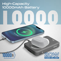 Promate Mavrix-3 MagSafe Wireless Power Bank 10000mAh 15W Black-Kickstand